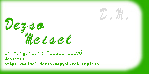 dezso meisel business card